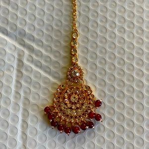 Faux Kundan Maang Tikka for Women Girls